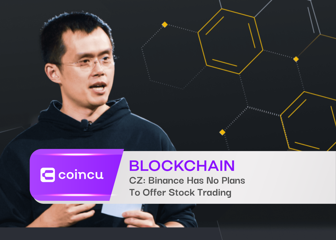CZ: Binance Has No Plans To Offer Stock Trading