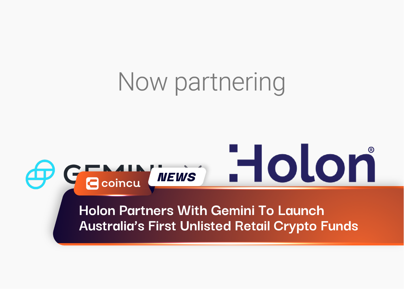 Holon Partners With Gemini To Launch Australia’s First Unlisted Retail Crypto Funds