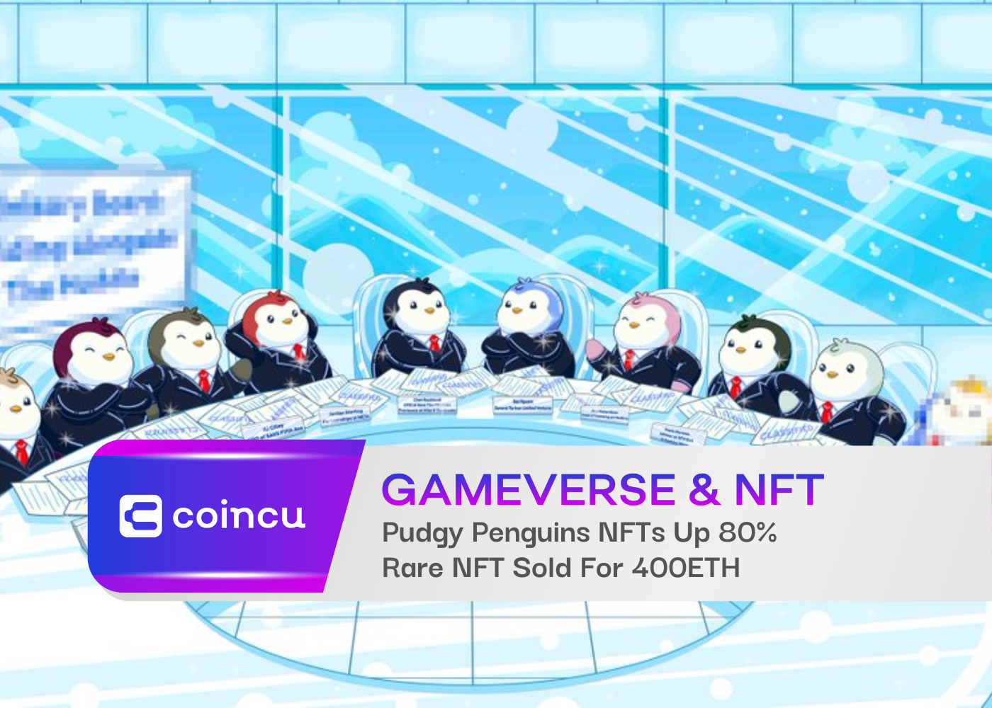 Pudgy Penguins NFTs Up 80%, Rare NFT Sold For 400ETH