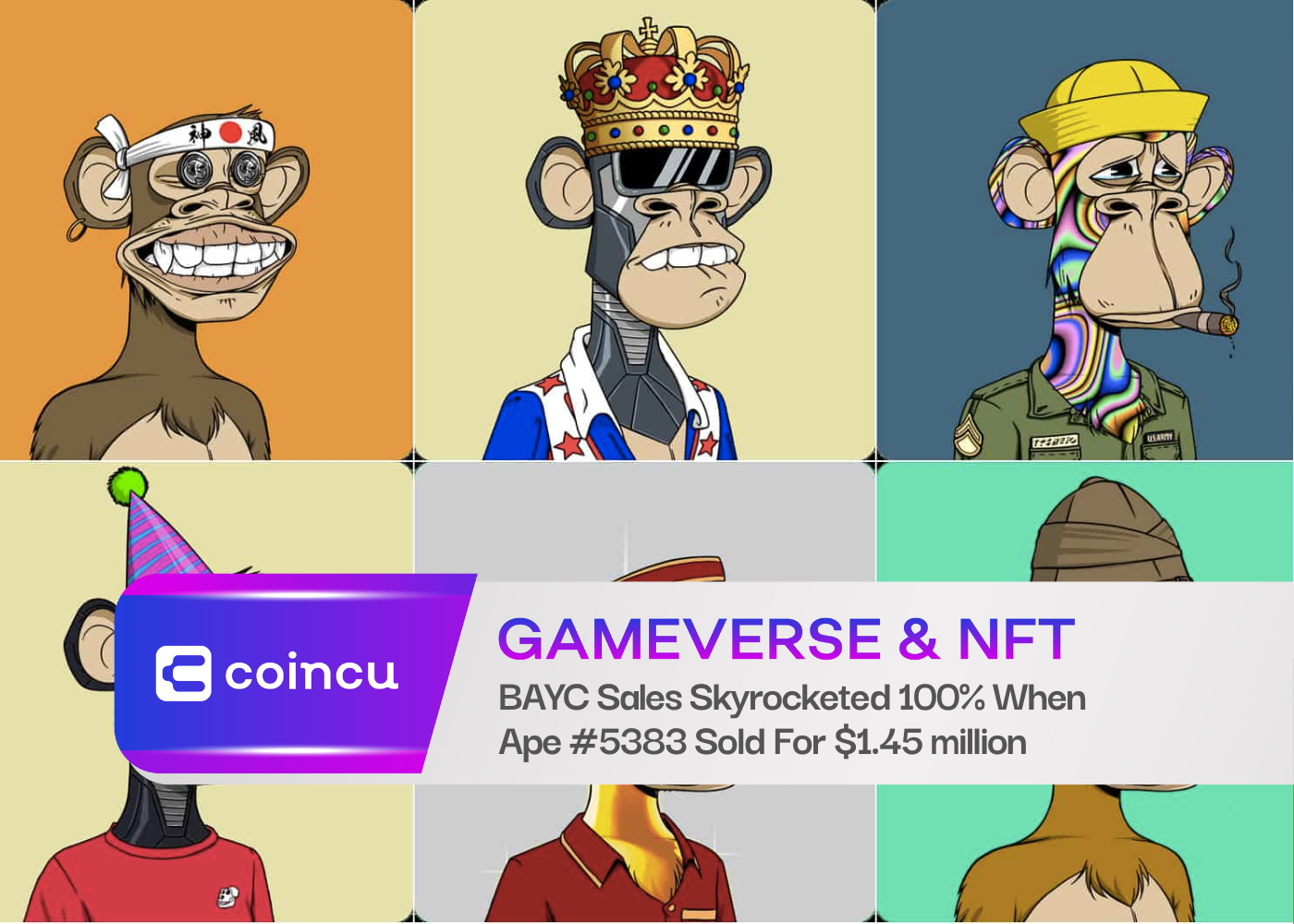 BAYC Sales Skyrocketed 100% When Ape #5383 Sold For $1.45 million