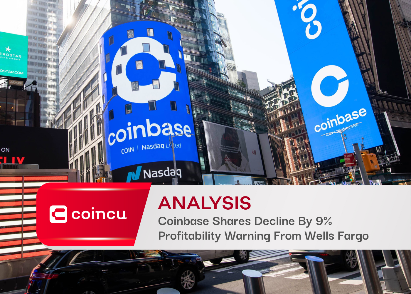 Coinbase Shares Decline By 9% Following Profitability Warning From Wells Fargo
