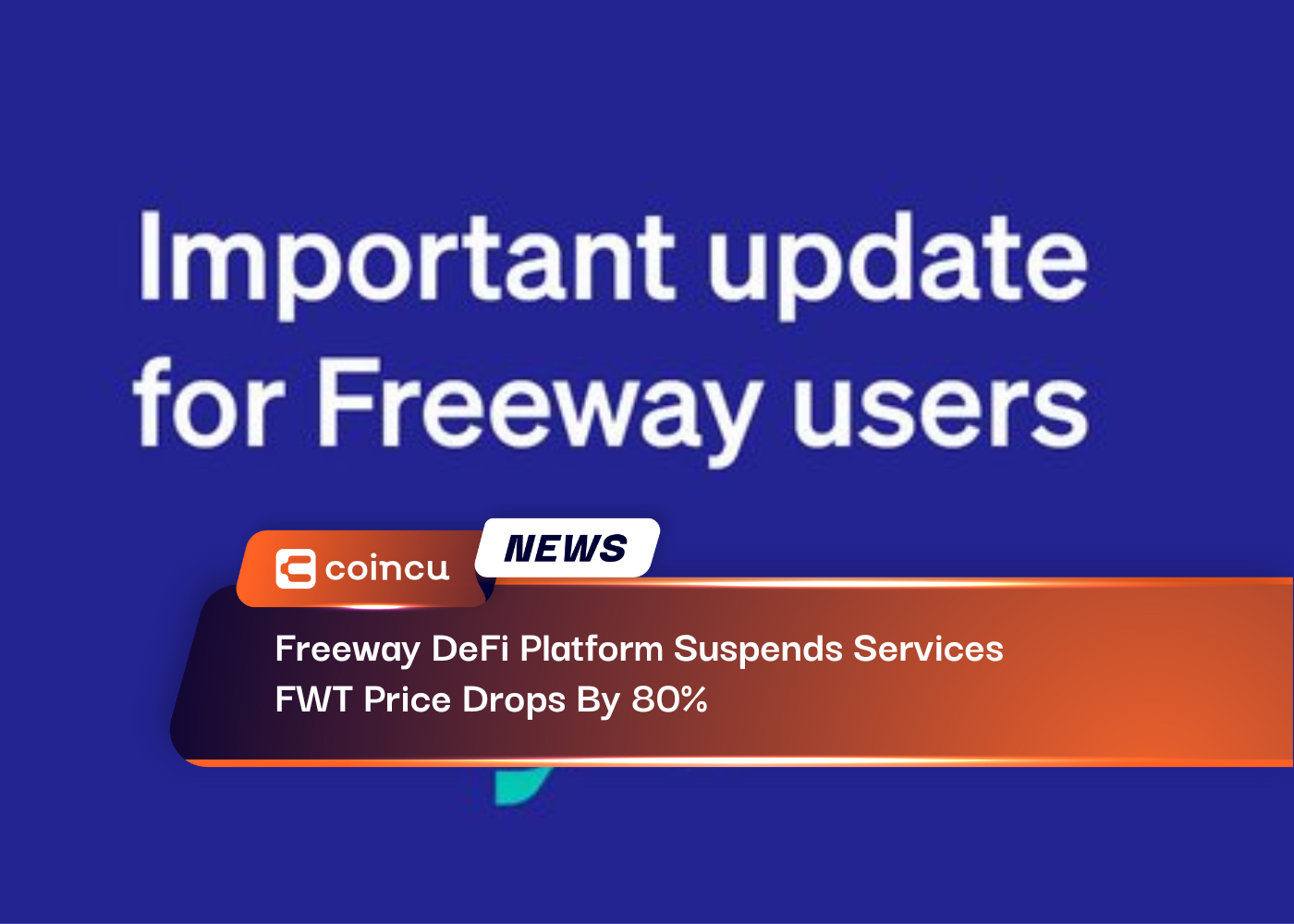 Freeway DeFi Platform Suspends Services, FWT Price Drops By 80%