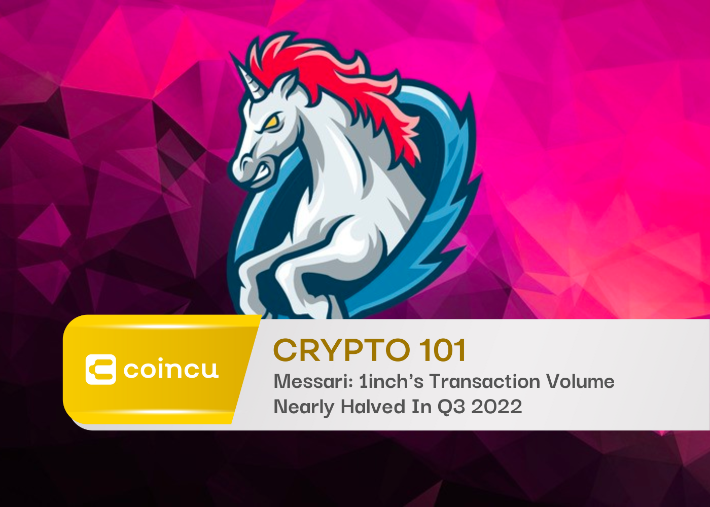 Messari: 1inch's Transaction Volume Nearly Halved In Q3 2022