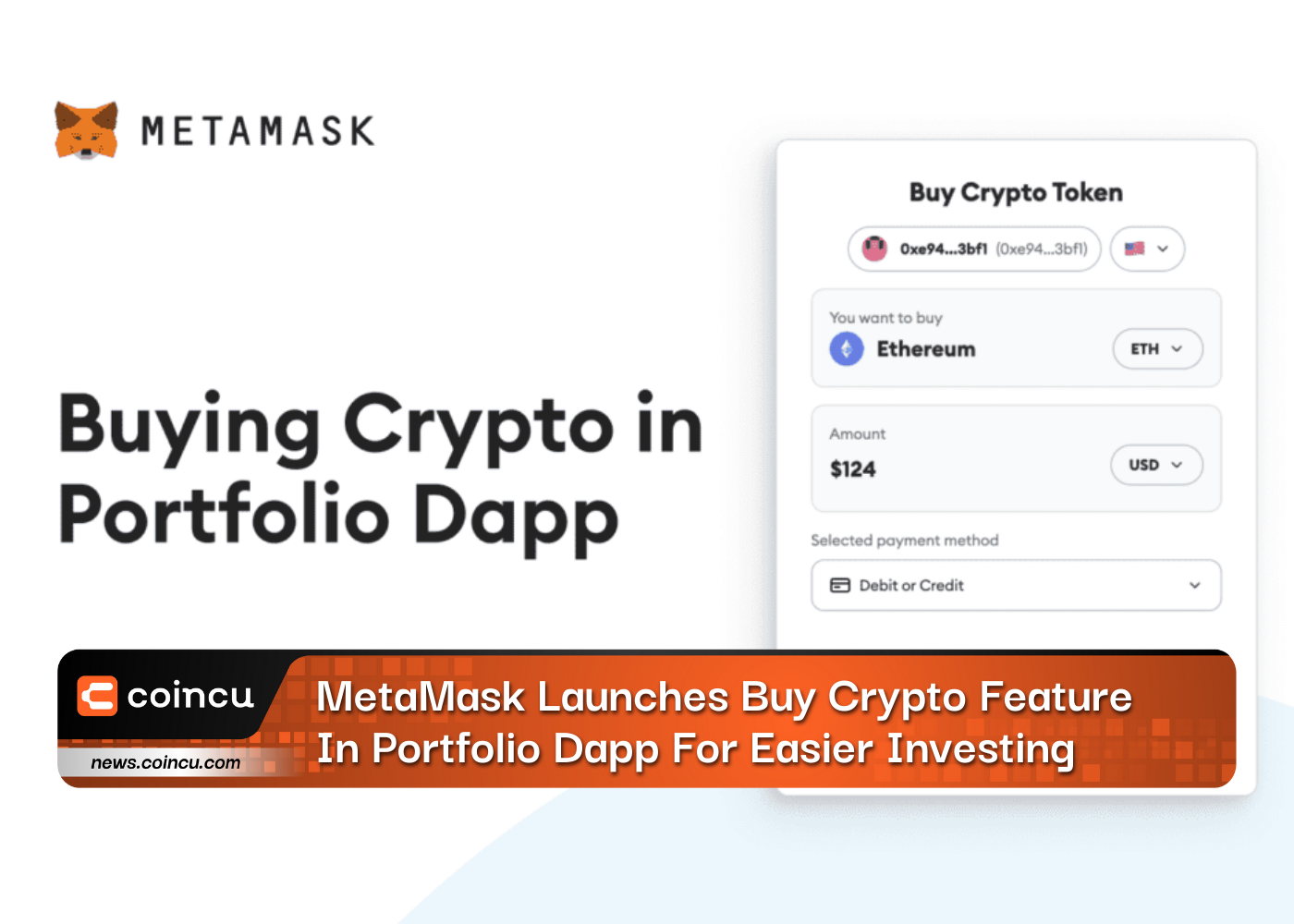 MetaMask Launches Buy Crypto Feature In Portfolio Dapp For Easier Investing