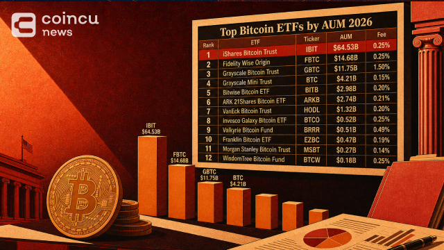 Top Bitcoin ETFs by AUM in 2026: Latest U.S. Ranking