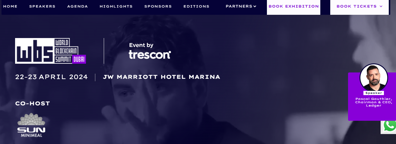 World Blockchain Summit Dubai on April 22-23, 2024!