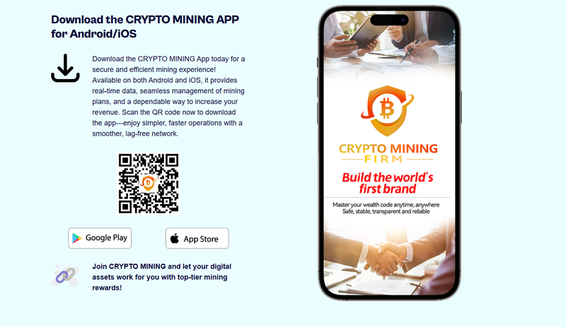 CRYPTO MINING FIRM platform, provides free experience of cloud mining to make money for DOGE, XRP, BTC, ETH and other cryptocurrency enthusiasts around the world
