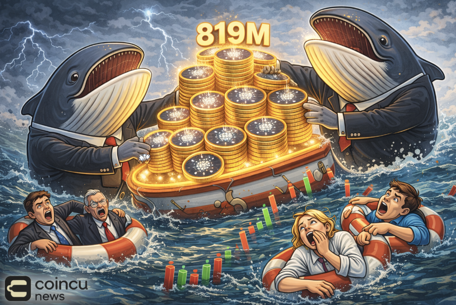Cardano Whales Accumulate 819M ADA Despite 71% Price Drop