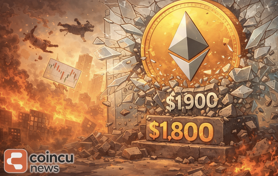 Ethereum Falls Below $1,900 Support as $1,800 Becomes the Next Critical Level