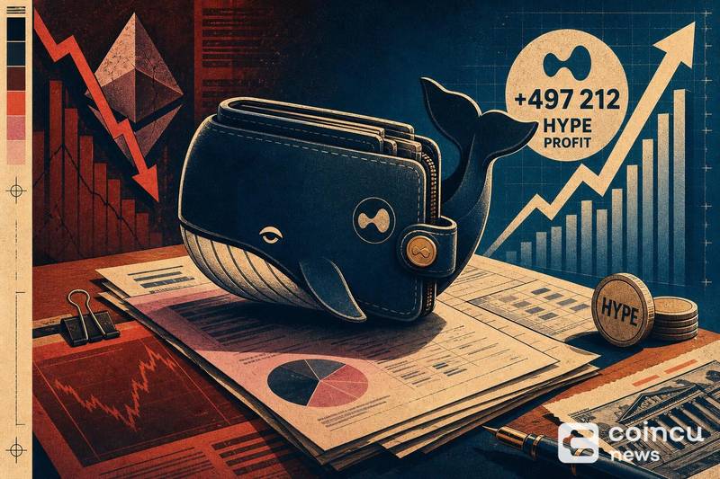 Whale Wallet Sits on 497,212 HYPE Profit After ETH Loss